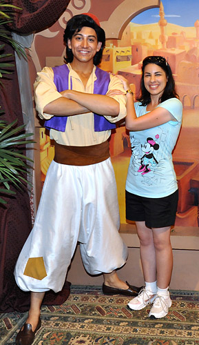 Meeting Aladdin at Disney World