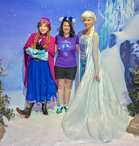 Meeting Anna and Elsa at Disney World