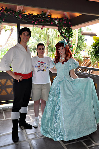Meeting Ariel and Prince Eric at Disney World
