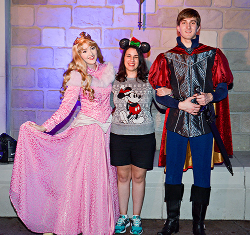Meeting Aurora and Prince Phillip at Disney World