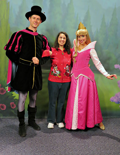 Meeting Aurora and Prince Phillip at Disney World