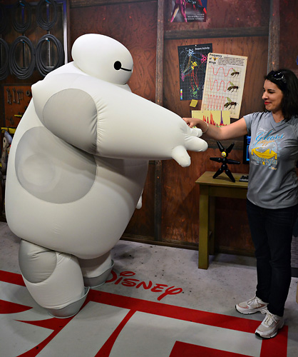 Fistbump with Baymax at Disney World