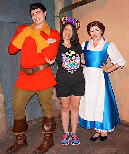 Meeting Belle and Gaston at Disney World