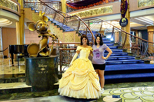 Meeting Belle on Disney Cruise Line Fantasy