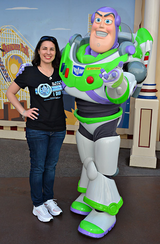 Meeting Buzz at Disneyland