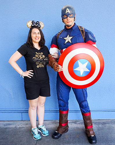 Meeting Captain America at Disneyland
