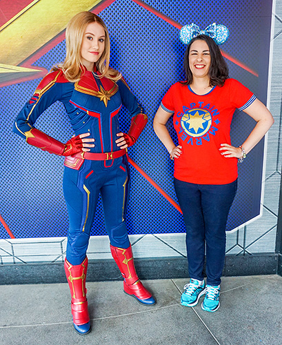 Meeting Captain Marvel at Disneyland
