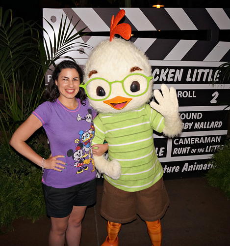 Meeting Chicken Little at Disneyland