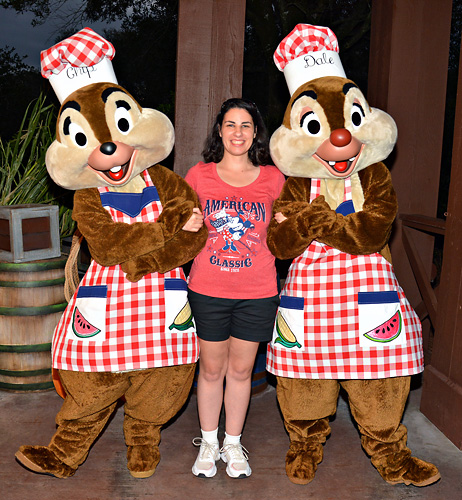Meeting Chip and Dale at Disney World