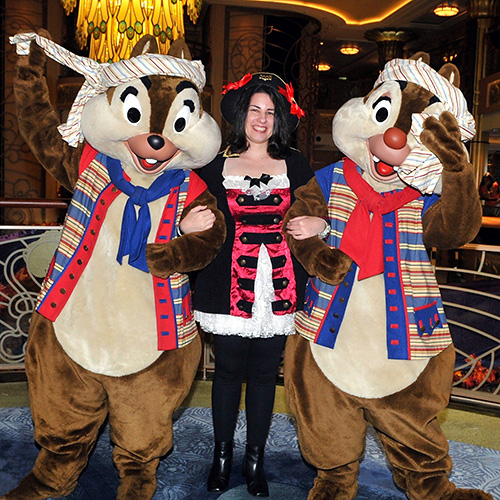 Meeting Chip and Dale on Disney Cruise Line Fantasy