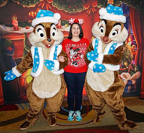 Meeting Chip and Dale at Disney World