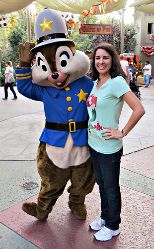 Meeting Chip at Disneyland