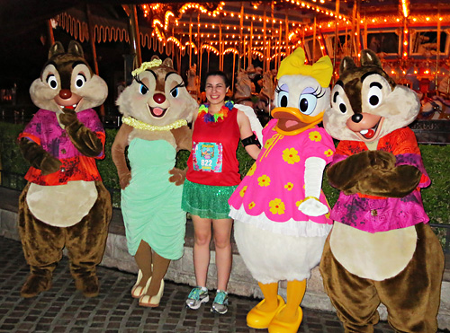 Meeting Daisy Duck, Chip, Dale, and Clarice at Disneyland