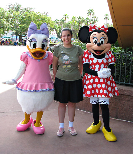 Meeting Minnie Mouse and Daisy Duck at Disney World
