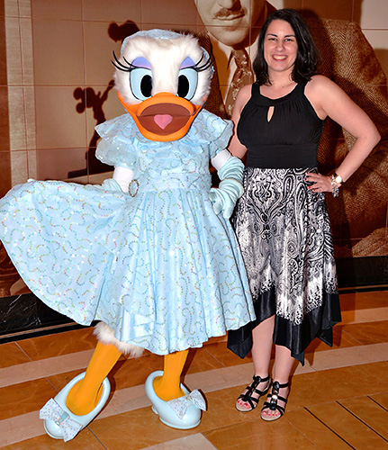 Meeting Daisy Duck on Disney Cruise Line Fantasy