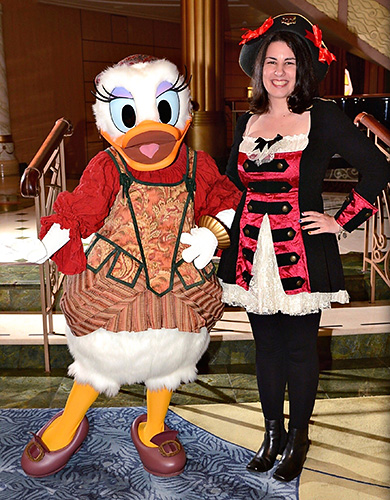 Meeting Daisy Duck on Disney Cruise Line Fantasy
