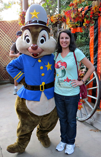 Meeting Dale at Disneyland during Halloween