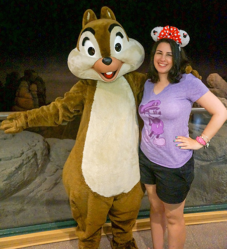 Meeting Chip at Disney World