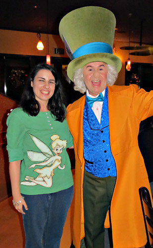 Meeting Mad Hatter at Goofy's Kitchen at Disneyland