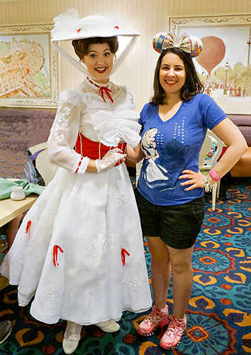 Meeting Mary Poppins at 1900 Park Fare at Disney World