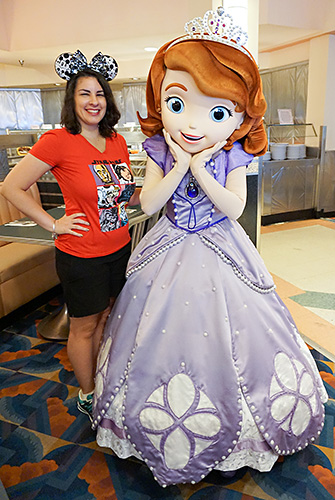 Meeting Sofia at Disney Junior Play n Dine at Disney World