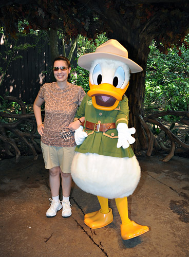 Meeting Donald Duck at Disney World