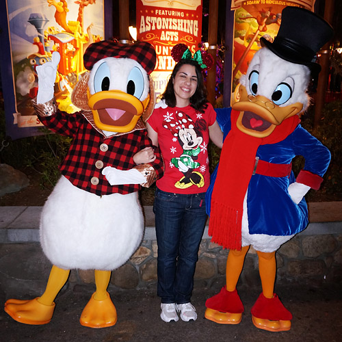 Meeting Donald Duck and Scrooge McDuck at Disney World