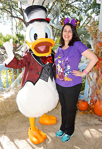 Meeting Donald Duck at Disney World