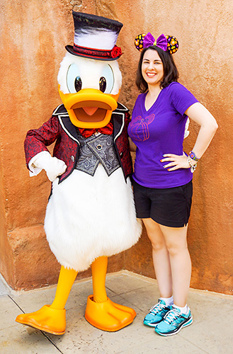 Meeting Donald Duck at Disney World