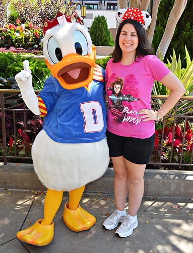 Meeting Donald Duck at Disneyland