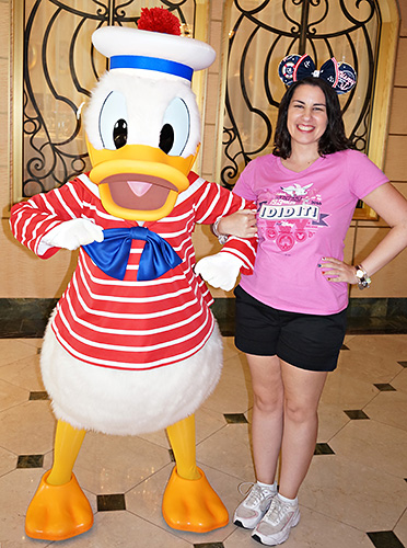 Meeting Donald Duck on Disney Cruise Line Fantasy