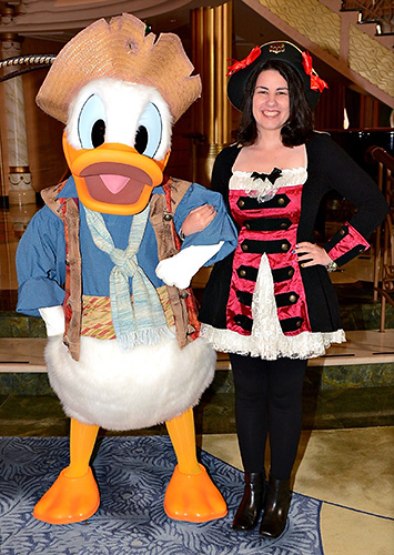 Meeting Donald Duck on Disney Cruise Line Fantasy