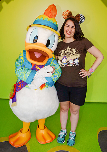 Meeting Donald Duck at Disney World