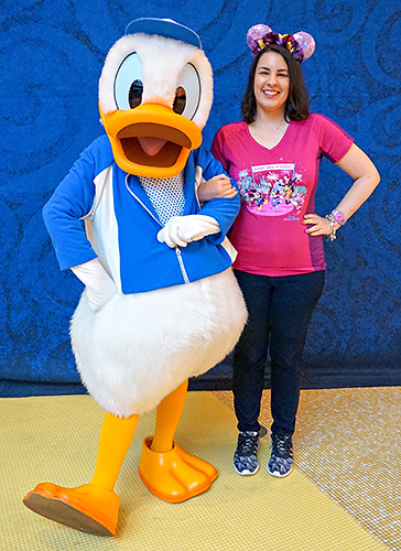 Meeting Donald Duck at Disney World