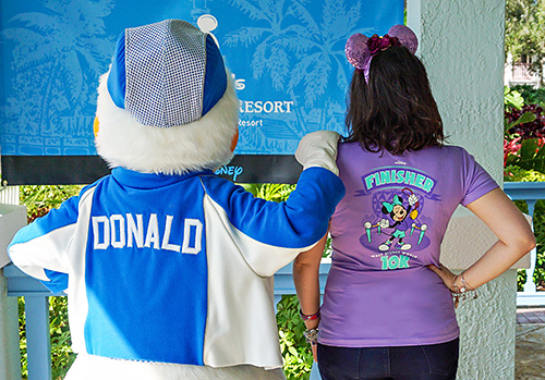 Meeting Donald Duck at Disney World