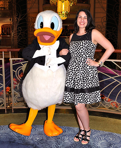 Meeting Donald Duck on Disney Cruise Line Fantasy