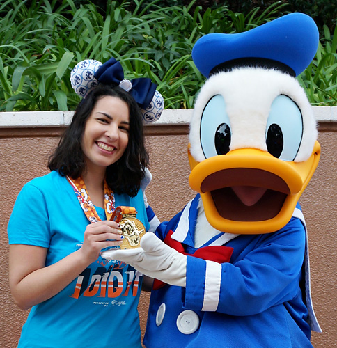 Meeting Donald Duck at Disney World