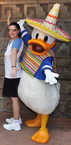 Meeting Donald Duck at Disney World