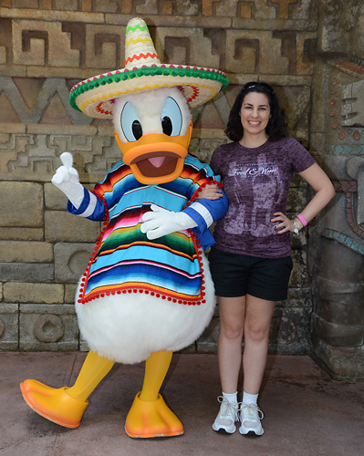 Meeting Donald Duck at Disney World