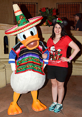 Meeting Donald Duck at Disney World