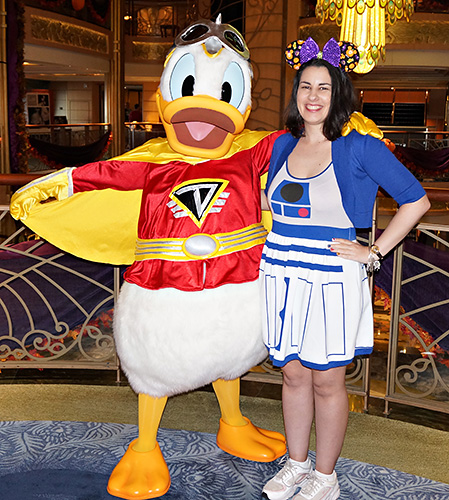 Meeting Donald Duck on Disney Cruise Line Fantasy