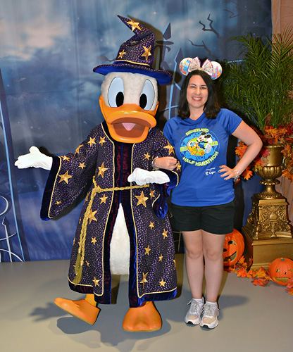 Meeting Donald Duck at Disneyland