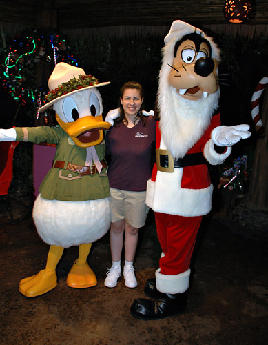 Meeting Goofy and Donald Duck at Disney World