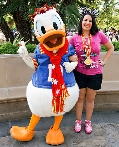 Meeting Donald Duck at Disneyland