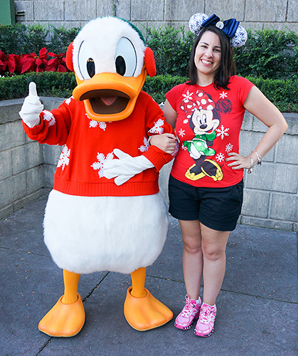 Meeting Donald Duck at Disneyland