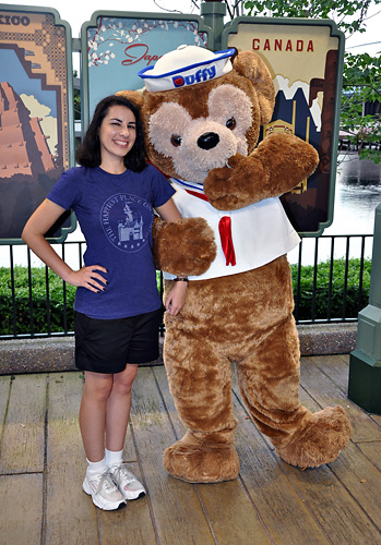 Meeting Duffy at Disney World