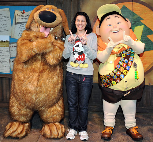 Meeting Russell and Dug at Disney World