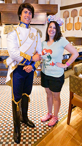 Meeting Prince Eric at Disney World