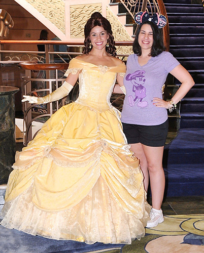 Meeting Belle on Disney Cruise Line Fantasy