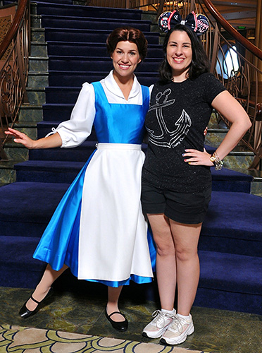 Meeting Belle on Disney Cruise Line Fantasy